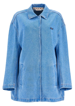 oversized organic denim jacket - 38 Blue