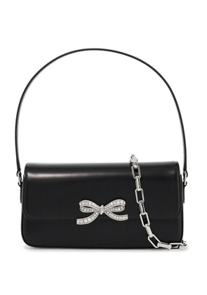 smooth leather baguette handbag - OS Black