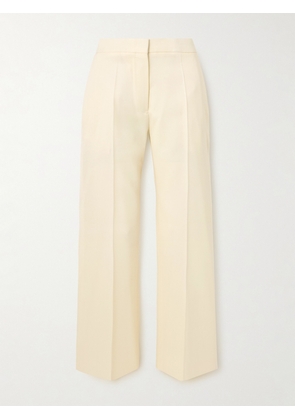 Jil Sander - Pleated Wool-twill Straight-leg Pants - Neutrals - FR36,FR40,FR42