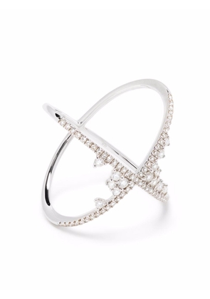 Djula 18kt white gold Fairy Tale X diamond ring - Silver