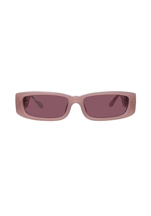 Linda Farrow Talita Sunglasses in Lavender.