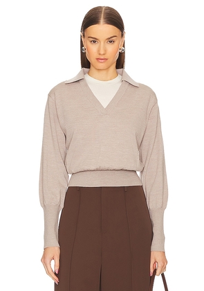 L'Academie Briar Sweater in Taupe. Size M, S, XL, XS.