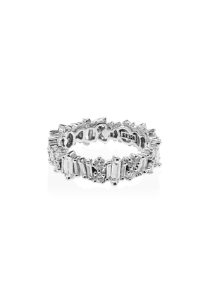 Suzanne Kalan 18kt white gold Fireworks diamond eternity ring - Silver