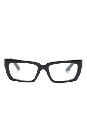 Miu Miu Eyewear logo-print rectangle-frame glasses - Black
