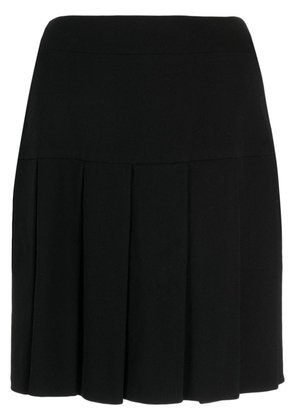 CHANEL Pre-Owned logo-buttons rear-fastened skirt - Black