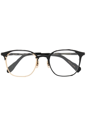 MASAHIROMARUYAMA titanium clear-lens glasses - Black