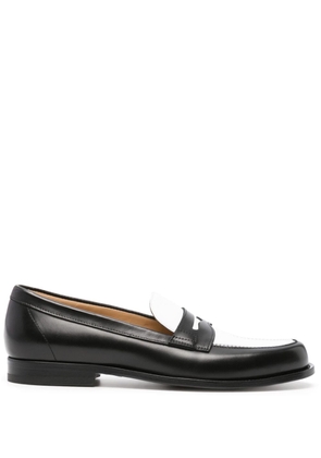 Scarosso two-tone leather loafers - Black