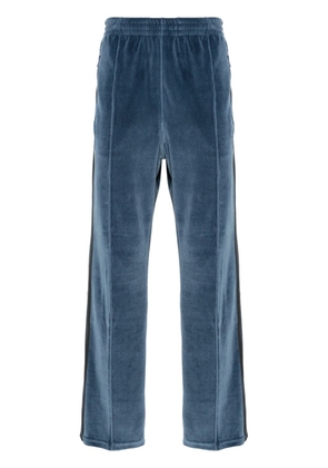 Needles elasticated-waist velvet track trousers - Blue