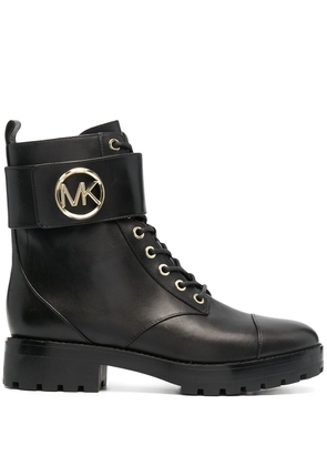 Michael Michael Kors Tatum leather combat boots - Black