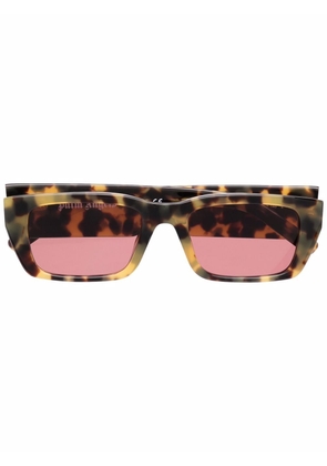 Palm Angels Eyewear Angel rectangle-frame sunglasses - Brown