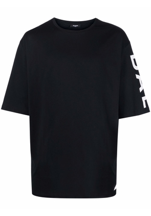 Balmain side logo-print oversize T-shirt - Black