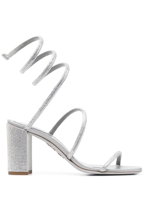 René Caovilla 85mm rhinestone-embellished sandals - Silver
