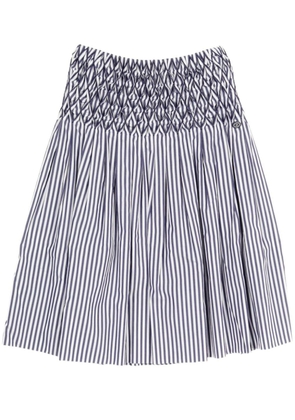 CHANEL Pre-Owned 1986-1988 striped midi skirt - Blue