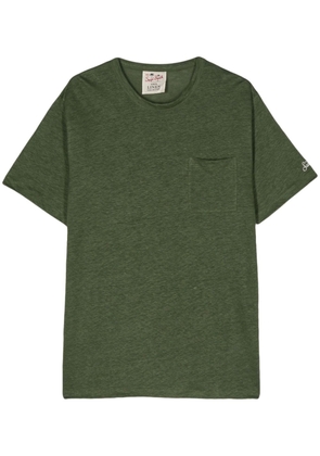 MC2 Saint Barth logo-embroidered linen T-shirt - Green