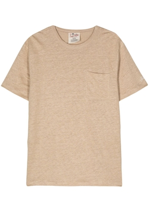 MC2 Saint Barth logo-embroidered linen T-shirt - Neutrals