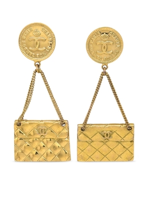 CHANEL Pre-Owned 1994 Classic Flap clip-on earrings - Gold
