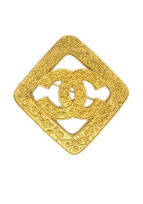 CHANEL Pre-Owned 1994 Rhombus gold-plated pin