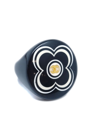 CHANEL Pre-Owned 2001 CC signet ring - Black