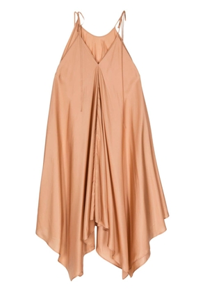 Shanshan Ruan asymmetric silk dress - Pink