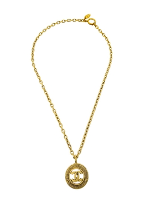 CHANEL Pre-Owned 1980-1990s Medallion pendant necklace - Gold