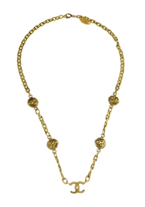 CHANEL Pre-Owned 1980-1990s gold plated Lion CC necklace