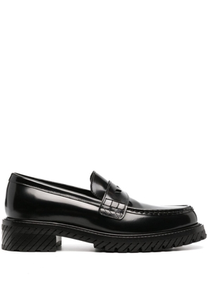 Off-White chunky-sole leather loafers - Black