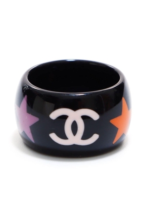 CHANEL Pre-Owned 2008 CC Star band ring - Black