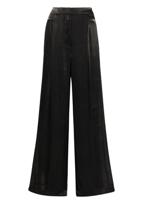 Michael Michael Kors georgette pleated wide-leg trousers - Black
