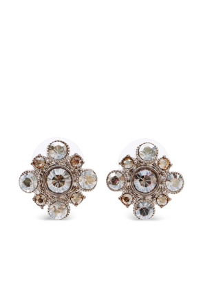 CHANEL Pre-Owned 2012 rhinestone-embellished stud earrings - Silver