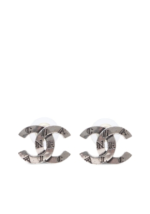 CHANEL Pre-Owned 1999 CC stud earrings - Silver