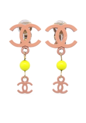 CHANEL Pre-Owned 2003 dangle clip-on earrings - Pink