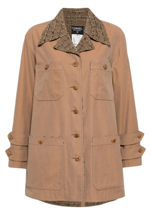 CHANEL Pre-Owned 1993 Coco button-up coat - Brown