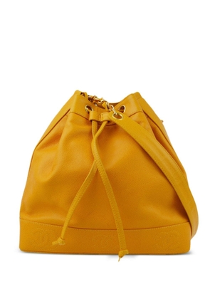 CHANEL Pre-Owned 1997 caviar-leather bucket bag - Orange