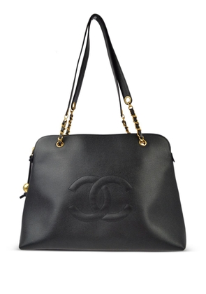 CHANEL Pre-Owned 1995 CC-quilted leather tote bag - Black
