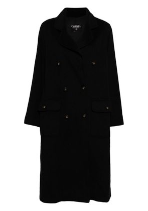 CHANEL Pre-Owned 1990-2000s double-breasted cashmere coat - Black