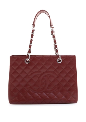 CHANEL Pre-Owned 2013-2014 CC quilted tote bag - Red