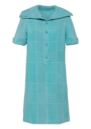 CHANEL Pre-Owned 2007 tweed shift dress - Blue