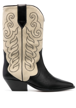 ISABEL MARANT 40mm two-tone leather western boots - Black
