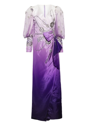 Saiid Kobeisy sequin-embellishment taffeta dress - Purple