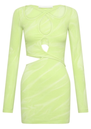 Dion Lee faded-effect mini dress - Green