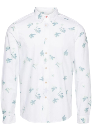 PS Paul Smith botanical-print organic-cotton shirt - White