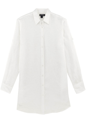 Vilebrequin Fragance linen shirt mini dress - White