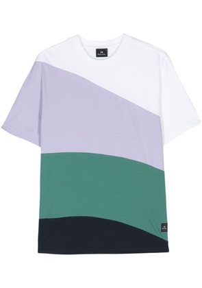 PS Paul Smith colourblock organic-cotton T-shirt - Purple