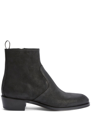 Giuseppe Zanotti suede panelled ankle boots - Black