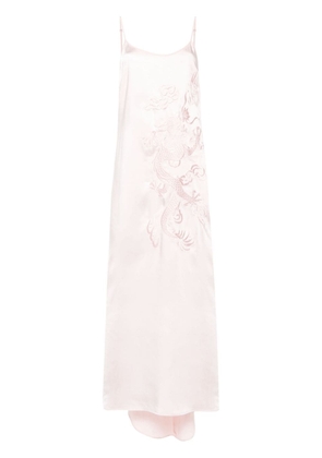 P.A.R.O.S.H. dragon-embroidered maxi dress - Pink