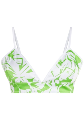 Michael Kors floral-print cropped top - Green