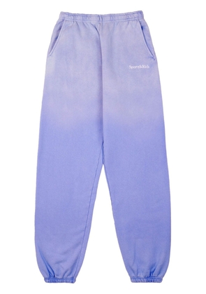 Sporty & Rich faded straight-leg track pants - Blue