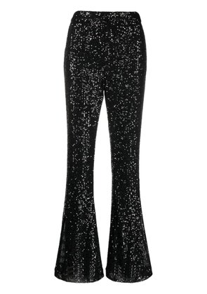 TWINSET sequinned flared trousers - Black