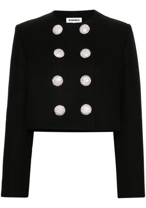 George Keburia cropped double-breasted jacket - Black