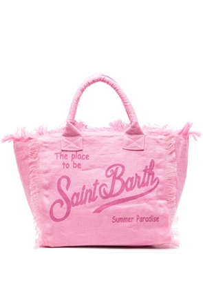 MC2 Saint Barth large Vanity linen tote bag - Pink
